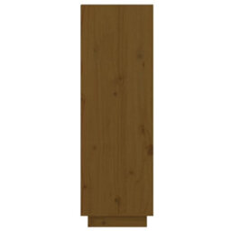 Berkfield Shoe Cabinet Honey Brown 60X34X105 Cm Solid Wood Pine - thumbnail 7