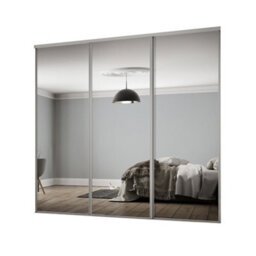 Spacepro Classic Mirrored Oak Effect 3 Door Sliding Wardrobe Door Kit (H)2220mm (W)2672mm - thumbnail 1
