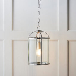 Anson Lighting Powell Pendant Light Finished In Satin Nickel Plate And Clear Glass - thumbnail 2
