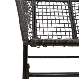 Berkfield 9 Piece Garden Dining Set Black Poly Rattan Glass - thumbnail 8