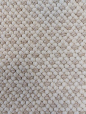 Avior Washable Mottle Living Room Area Rug - Loop Pile Pebble Design Cream 120Cm X 170Cm - image 1