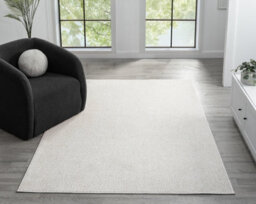 Avior Washable Mottle Living Room Area Rug - Loop Pile Pebble Design Cream 120Cm X 170Cm - thumbnail 2