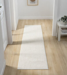 Avior Washable Mottle Living Room Area Rug - Loop Pile Pebble Design Cream 120Cm X 170Cm - thumbnail 6