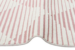 Pink Outdoor Rug, Geometric Striped Stain-Resistant Rug For Patio Decks, 3mm Modern Outdoor Area Rug-160Cm X 220Cm - thumbnail 7