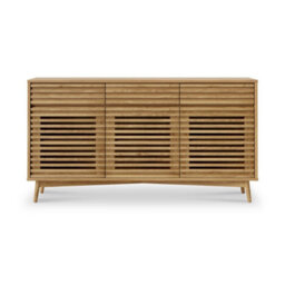 Kari Light Oak 3 Drawer 3 Door Sideboard Cabinet - By Roseland Furniture - thumbnail 3