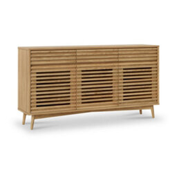 Kari Light Oak 3 Drawer 3 Door Sideboard Cabinet - By Roseland Furniture