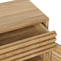 Kari Light Oak 3 Drawer 3 Door Sideboard Cabinet - By Roseland Furniture - thumbnail 6