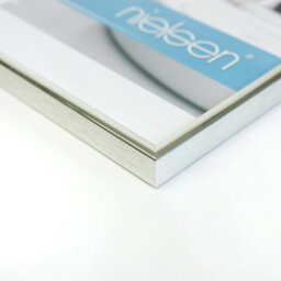 Nielsen Classic Polished Silver Aluminium Picture Frame 50X70Cm - With Float Glass And Push/turn Clips - thumbnail 2