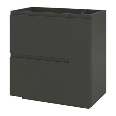 GoodHome Levanna Matt Grey Freestanding Bathroom Cabinet (H) 850mm (W) 800mm - image 1