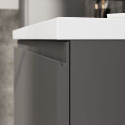 GoodHome Levanna Matt Grey Freestanding Bathroom Cabinet (H) 850mm (W) 800mm - thumbnail 6