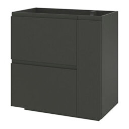 GoodHome Levanna Matt Grey Freestanding Bathroom Cabinet (H) 850mm (W) 800mm - thumbnail 1