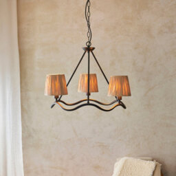 Loops Modern Matt Black Ceiling Pendant Light With Raffia Shades For Elegant Home Decor - thumbnail 2