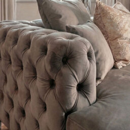 Monaco 4 Seater Chesterfield Chaise Sofa Grey Velvet U Shaped Chaise- Deep Buttoned Cushions Upholstery Couch Lounge - thumbnail 4