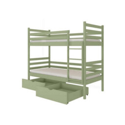 Arte Nemo Olive Wooden Bunk Bed With Storage 90 X 190Cm - 2 Foam Bonnell Mattresses - thumbnail 5