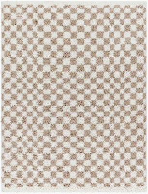Livabliss Birmingham-Modern Black Grey Brown Checkered Soft Plush Pile Living Dining Bedroom Rug 160 X 213 Cm Easy Care, Non Shedding - image 1