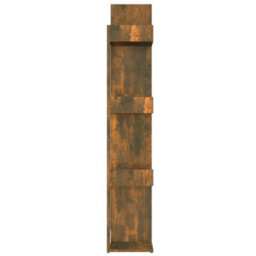 Vidaxl Book Cabinet Smoked Oak 86X25.5X140 Cm Engineered Wood Book Cabinets - thumbnail 6