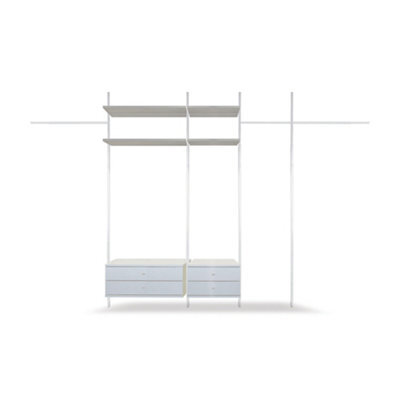 Spacepro Aura Satin White Large Bedroom Storage Solution (H)2700mm (L)4700mm (D)500mm