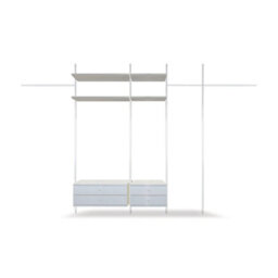 Spacepro Aura Satin White Large Bedroom Storage Solution (H)2700mm (L)4700mm (D)500mm