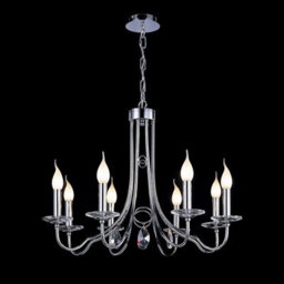 Luminosa Lighting Luminosa Danya Pendant Round 8 Light E14 Polished Chrome/crystal - thumbnail 2