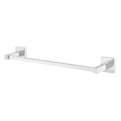 GoodHome Alessano Silver Effect Iron & Steel Wall-Mounted Towel Rail (W)43.5Cm - image 1