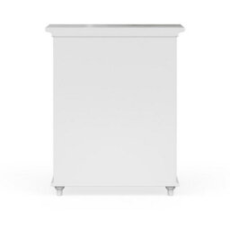Teamson Home Freestanding Bathroom Cabinet With Glass Mosaic Doors, Bathroom Storage, White - thumbnail 9