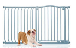 Bettacare Curved Top Dog Gate, 125Cm - 134Cm, Matt Grey, Pressure Fit Pet Gate For Dog And Puppy, Pet And Dog Barrier - thumbnail 1