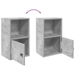 Berkfield Bookcase Concrete Grey 31X24X52 Cm Engineered Wood - thumbnail 8