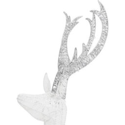 Berkfield Reindeer Family Christmas Decoration White And Silver 201 Leds - thumbnail 5