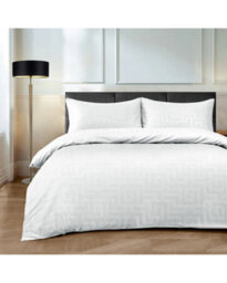 Velosso White Helios Duvet Cover And Pillowcase Set Single - thumbnail 2
