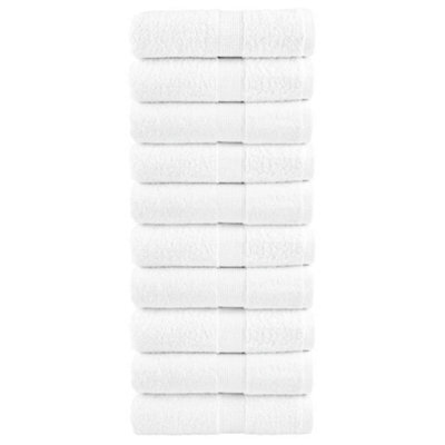 Berkfield Premium Wash Towels Solund 10Pcs White 30X30Cm 600Gsm - image 1