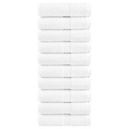 Berkfield Premium Wash Towels Solund 10Pcs White 30X30Cm 600Gsm