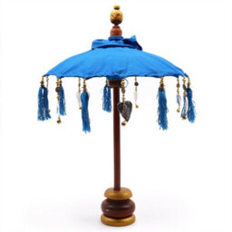 Serenityy Bali Home Decor Parasol - Handcrafted Cotton - Turquoise - 68Cm X 40Cm - thumbnail 1