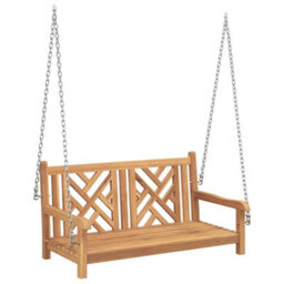 Walplus Swing Bench Other Brown 114 X 60 X 64 Cm Solid Teak Wood - thumbnail 2
