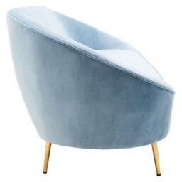 Orsina 3 Seat Aqua Blue Velvet Sofa - thumbnail 3