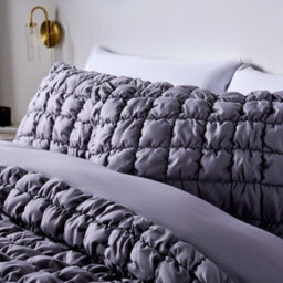 OHS Filled Seersucker Duvet Cover With Pillowcase Bedding Set - thumbnail 2