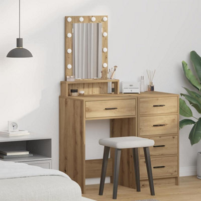Walplus Dressing Table Brown 50 X 41 X 140 Cm Engineered Wood - image 1