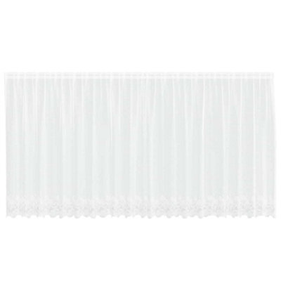Berkfield Modern Curtains With Curtains Floral White Polyester