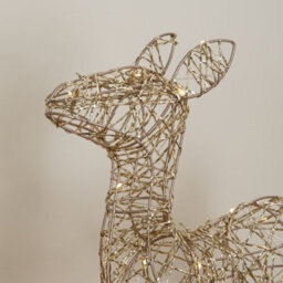 Samuel Alexander 38Cm Gold Twist Light Up Baby Reindeer Christmas Decoration With Leds - thumbnail 5