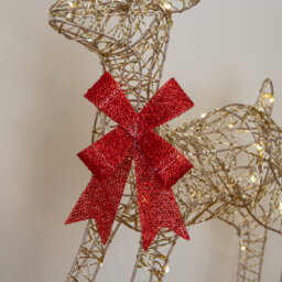 Samuel Alexander 38Cm Gold Twist Light Up Baby Reindeer Christmas Decoration With Leds - thumbnail 6