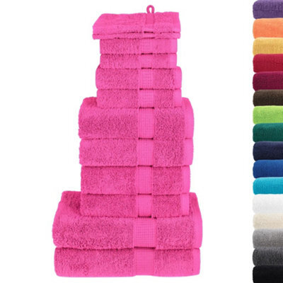 Berkfield Durable 12 Piece Premium Towel Set Solund Pink 600 Gsm