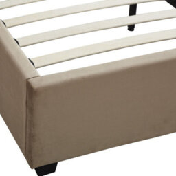 Seconique Madison 5' King Size Bed Fawn Velvet Fabric - thumbnail 4