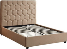 Seconique Madison 5' King Size Bed Fawn Velvet Fabric - thumbnail 7
