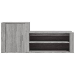 Berkfield Shoe Cabinet Grey Sonoma 130X35X54 Cm Engineered Wood - thumbnail 6