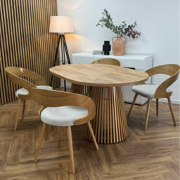 Heze Furniture Ruston Extending Dining Table Scandinavian Style - Gold Craft Oak - thumbnail 8