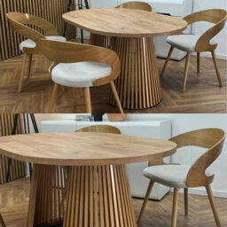 Heze Furniture Ruston Extending Dining Table Scandinavian Style - Gold Craft Oak - thumbnail 6