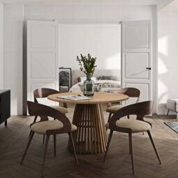 Heze Furniture Ruston Extending Dining Table Scandinavian Style - Gold Craft Oak - thumbnail 4