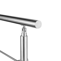 AVER-GROWTH Silver Stainless Steel Handrail Kit With 5 Horizontal Bars,dimensions:240Cm Wide X106Cm High - thumbnail 9