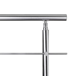 AVER-GROWTH Silver Stainless Steel Handrail Kit With 5 Horizontal Bars,dimensions:240Cm Wide X106Cm High - thumbnail 7
