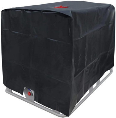 210D Oxford Fabric Tarpaulin, Suitable For 1000 Litre Containers, Waterproof Protective Cover, 120 X 100 116 Cm (Black). - image 1