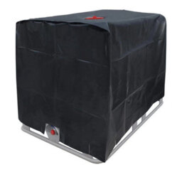 210D Oxford Fabric Tarpaulin, Suitable For 1000 Litre Containers, Waterproof Protective Cover, 120 X 100 116 Cm (Black). - thumbnail 4